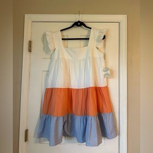 Altar’d State tiered dress, flutter sleeve